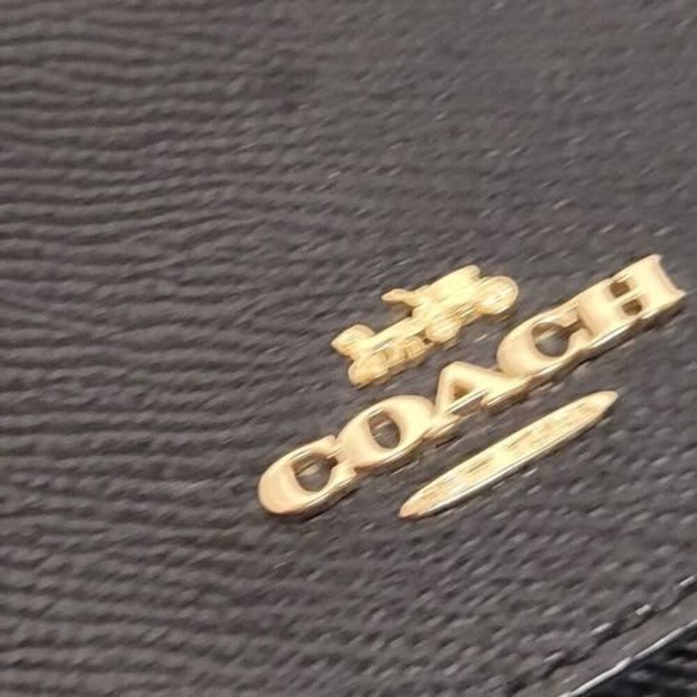NEW Coach Signature BLACK LEATHER North South Phone Crossbody NWT MSRP-$195 - Picture 4 of 8